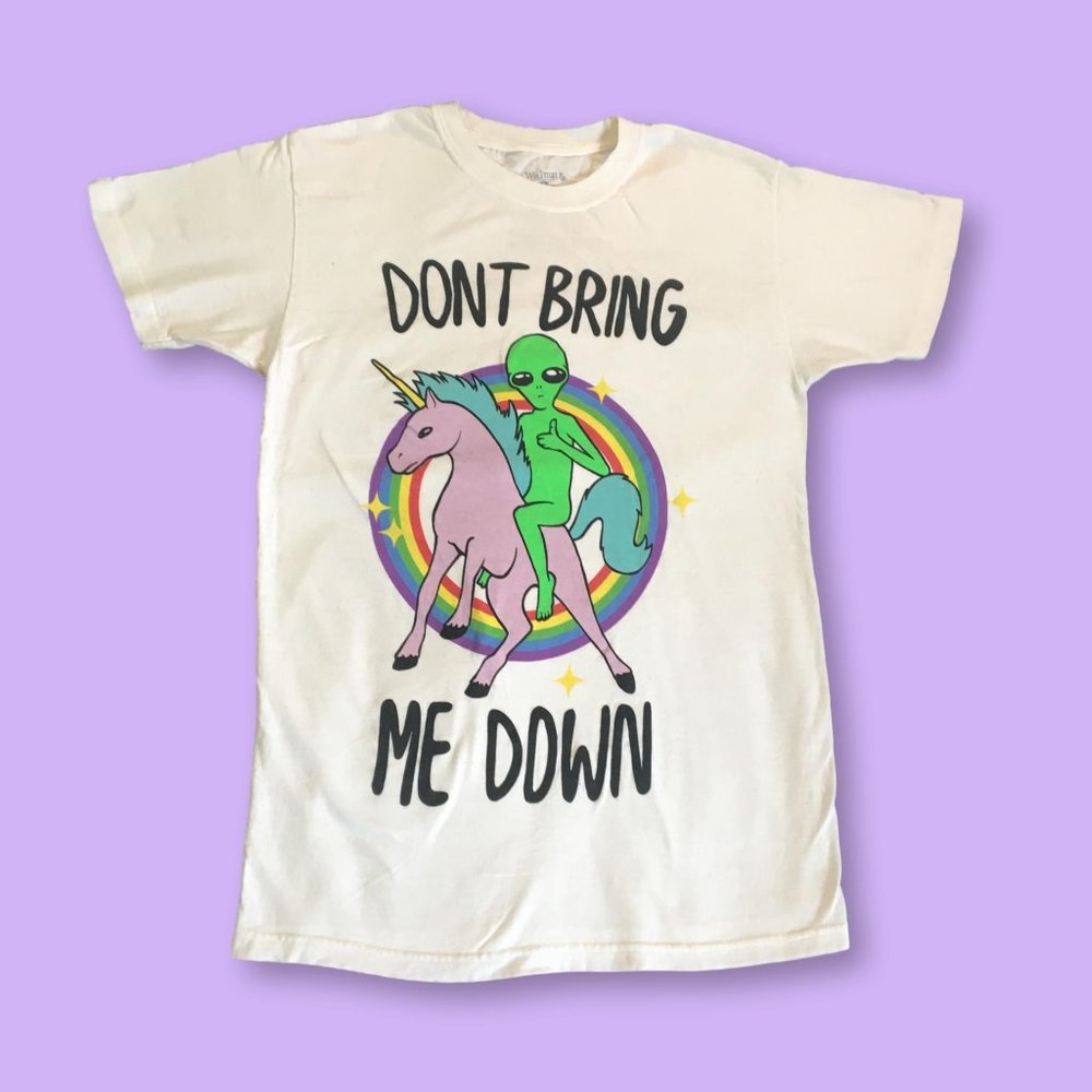 Alien Unicorn Graphic T-Shirt, S